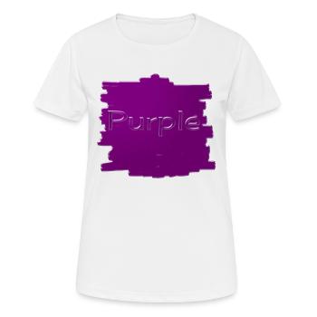 Purple - Frauen T-Shirt atmungsaktiv - Weiß - Vorne - AI Model Female 172 dark (172cm)