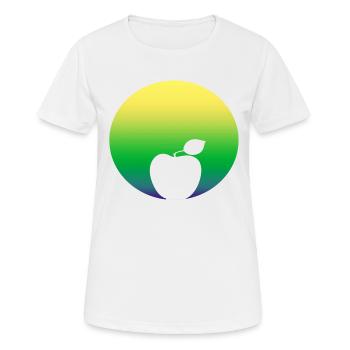 Apfel in gruen - Frauen T-Shirt atmungsaktiv - Weiß - Vorne - AI Model Female 172 dark (172cm)