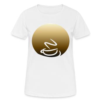 Bol à café - T-shirt respirant Femme - blanc - Devant - AI Model Female 172 dark (172cm)