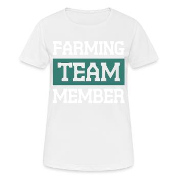 Farming Team - Frauen T-Shirt atmungsaktiv - Weiß - Vorne - AI Model Female 172 dark (172cm)
