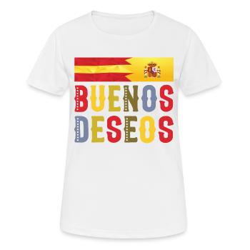 Buenos Deseos- Congratulations Tshirt - Women's Breathable T-Shirt - white - Front - AI Model Female 172 dark (172cm)