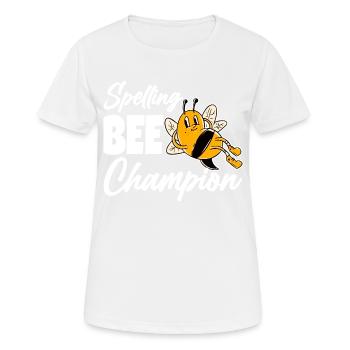 Orthographe Bee Champ 2 - T-shirt respirant Femme - blanc - Devant - AI Model Female 172 dark (172cm)
