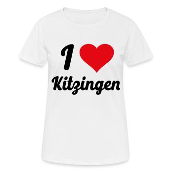 I Love Kitzingen - Frauen T-Shirt atmungsaktiv - Weiß - Vorne - AI Model Female 172 dark (172cm)