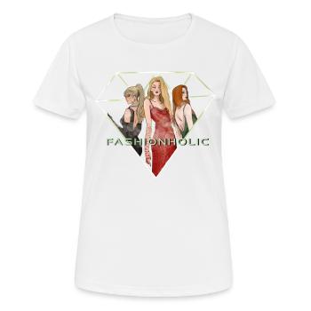 fashionholic - Women's Breathable T-Shirt - white - Front - AI Model Female 172 dark (172cm)