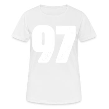 97 Number jersey - Women's Breathable T-Shirt - white - Front - AI Model Female 172 dark (172cm)