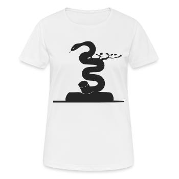 Le serpent sorti de la boite - T-shirt respirant Femme - blanc - Devant - AI Model Female 172 dark (172cm)