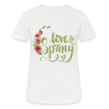 Love Spring - Women's Breathable T-Shirt - white - Front - AI Model Female 172 dark (172cm)