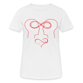 Unendliche Liebe - Frauen T-Shirt atmungsaktiv - Weiß - Vorne - AI Model Female 172 dark (172cm)