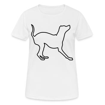 Pinscher miniature Contours 1 - T-shirt respirant Femme - blanc - Devant - AI Model Female 172 dark (172cm)