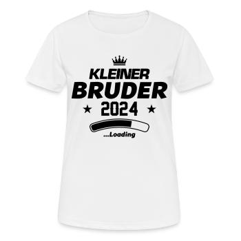 kleiner bruder 2024 loading - Frauen T-Shirt atmungsaktiv - Weiß - Vorne - AI Model Female 172 dark (172cm)