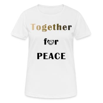 Ensemble pour la PAIX - T-shirt respirant Femme - blanc - Devant - AI Model Female 172 dark (172cm)