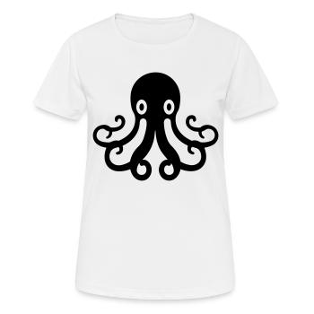 Krake - Frauen T-Shirt atmungsaktiv - Weiß - Vorne - AI Model Female 172 dark (172cm)