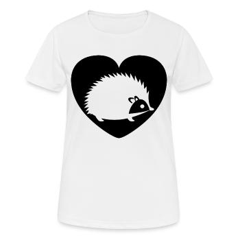 Hérisson - T-shirt respirant Femme - blanc - Devant - AI Model Female 172 dark (172cm)