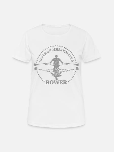Rudern - Frauen T-Shirt atmungsaktiv - Weiß