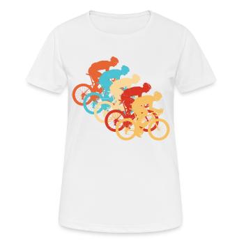 Road Bike Road Bike Road Cycling Road Cyclist - Women's Breathable T-Shirt - white - Front - AI Model Female 172 dark (172cm)