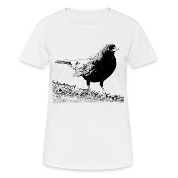 Amsel, A730357 - Frauen T-Shirt atmungsaktiv - Weiß - Vorne - AI Model Female 172 dark (172cm)