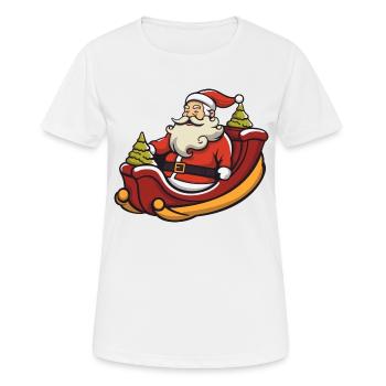 Logo du Père Noël - T-shirt respirant Femme - blanc - Devant - AI Model Female 172 dark (172cm)