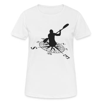 Paddeln - Frauen T-Shirt atmungsaktiv - Weiß - Vorne - AI Model Female 172 dark (172cm)