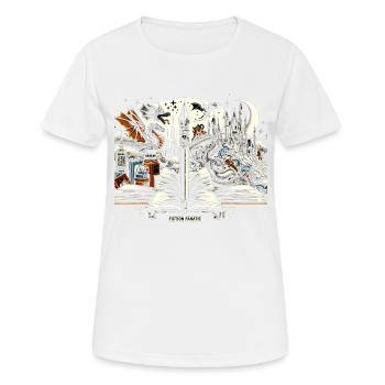 Fanatique de fiction 3 - T-shirt respirant Femme - blanc - Devant - AI Model Female 172 dark (172cm)