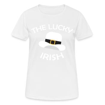 Der glückliche irische St. Patrick's Day - Frauen T-Shirt atmungsaktiv - Weiß - Vorne - AI Model Female 172 dark (172cm)