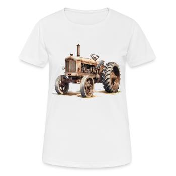 Auch bei Traktoren gibt es Sammlerstücke - Frauen T-Shirt atmungsaktiv - Weiß - Vorne - AI Model Female 172 dark (172cm)