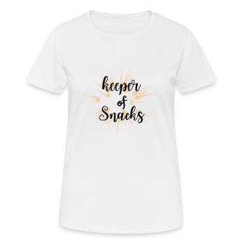 Gardien de snacks Funny - T-shirt respirant Femme - blanc - Devant - AI Model Female 172 dark (172cm)