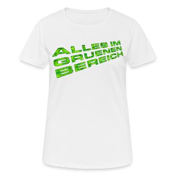 Tout dans l’espace vert (Grass Edition) - T-shirt respirant Femme - blanc - Devant - AI Model Female 172 dark (172cm)