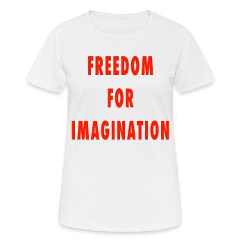 La liberté de l’imagination - T-shirt respirant Femme - blanc - Devant - AI Model Female 172 dark (172cm)
