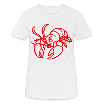 Lobster Comic - Women's Breathable T-Shirt - white - Front - AI Model Female 172 dark (172cm)