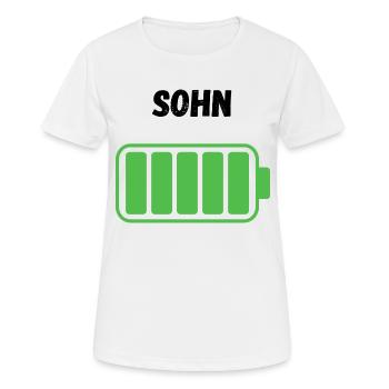 Sohn - Voller Akku - Frauen T-Shirt atmungsaktiv - Weiß - Vorne - AI Model Female 172 dark (172cm)