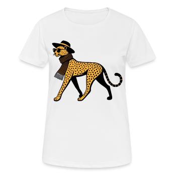 Leoparden-Chic - Frauen T-Shirt atmungsaktiv - Weiß - Vorne - AI Model Female 172 dark (172cm)