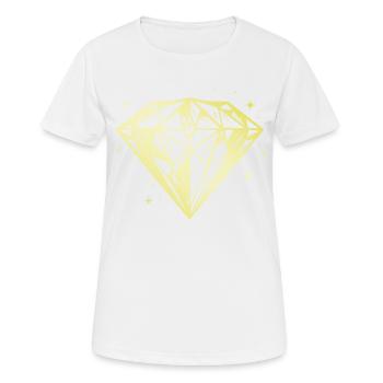 Diamond Jewel Gold Silhouette - Women's Breathable T-Shirt - white - Front - AI Model Female 172 dark (172cm)