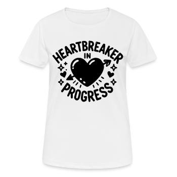 Heartbreaker in Progress - Women's Breathable T-Shirt - white - Front - AI Model Female 172 dark (172cm)
