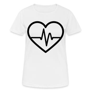 heartbeat - Women's Breathable T-Shirt - white - Front - AI Model Female 172 dark (172cm)
