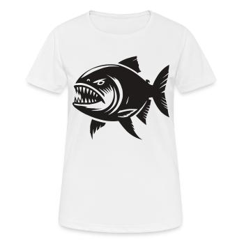 piranha - T-shirt respirant Femme - blanc - Devant - AI Model Female 172 dark (172cm)