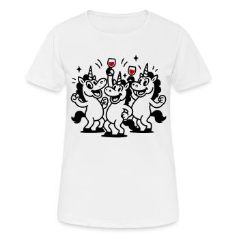 Équipe des célébrations de la licorne - T-shirt respirant Femme - blanc - Devant - AI Model Female 172 dark (172cm)