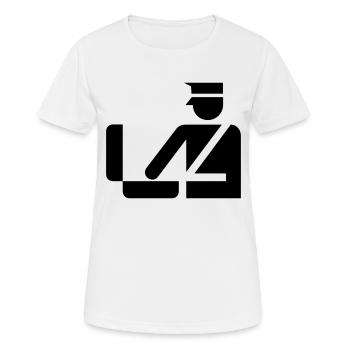 police - T-shirt respirant Femme - blanc - Devant - AI Model Female 172 dark (172cm)