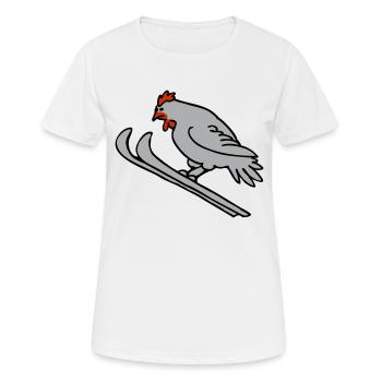 Ski-Henne - Frauen T-Shirt atmungsaktiv - Weiß - Vorne - AI Model Female 172 dark (172cm)