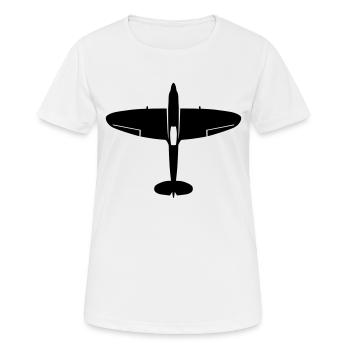spitfire_oben - Frauen T-Shirt atmungsaktiv - Weiß - Vorne - AI Model Female 172 dark (172cm)