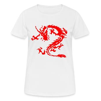 dragon tribal - T-shirt respirant Femme - blanc - Devant - AI Model Female 172 dark (172cm)