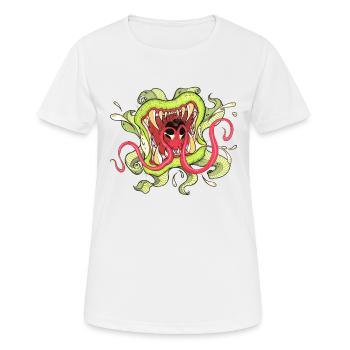 Plante Carnivore Tattoo - T-shirt respirant Femme - blanc - Devant - AI Model Female 172 dark (172cm)
