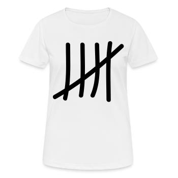 tage_zaehlen_5 - Frauen T-Shirt atmungsaktiv - Weiß - Vorne - AI Model Female 172 dark (172cm)