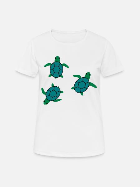 Schildkröte - Frauen T-Shirt atmungsaktiv - Weiß