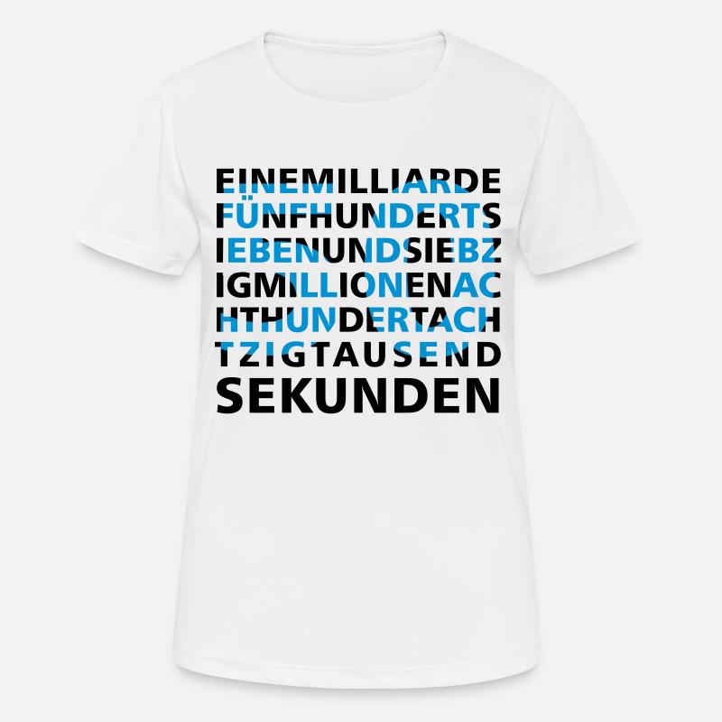 50 ans dans 2 secondes - T-shirt respirant Femme - blanc