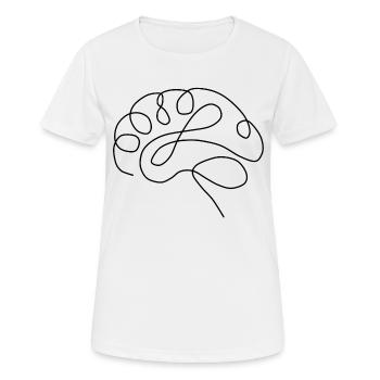 cerveau - T-shirt respirant Femme - blanc - Devant - AI Model Female 172 dark (172cm)