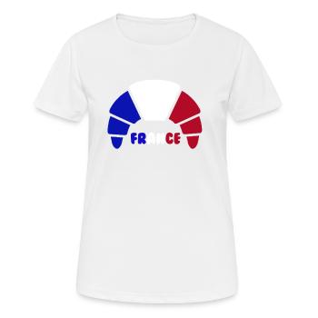 croissant france - Frauen T-Shirt atmungsaktiv - Weiß - Vorne - AI Model Female 172 dark (172cm)