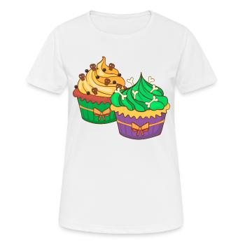 Halloween Cupcake Muffin Kuchen Backen Süßigkeiten - Frauen T-Shirt atmungsaktiv - Weiß - Vorne - AI Model Female 172 dark (172cm)