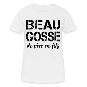 Beaugosse Shirt • • Citation Drôle • Fils Cadeaux - T-shirt respirant Femme - blanc - Devant - AI Model Female 172 dark (172cm)