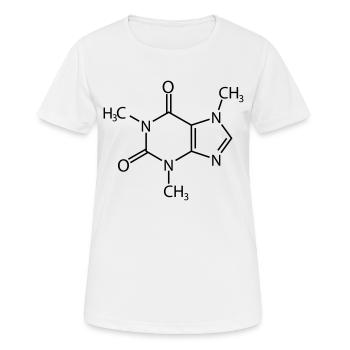 Caféine - T-shirt respirant Femme - blanc - Devant - AI Model Female 172 dark (172cm)