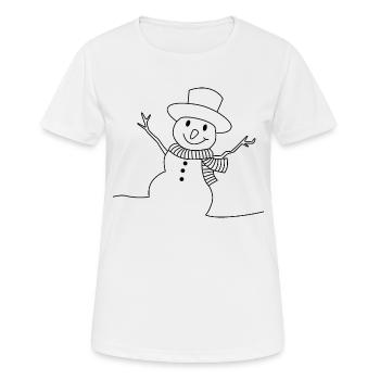 bonhomme de neige - T-shirt respirant Femme - blanc - Devant - AI Model Female 172 dark (172cm)
